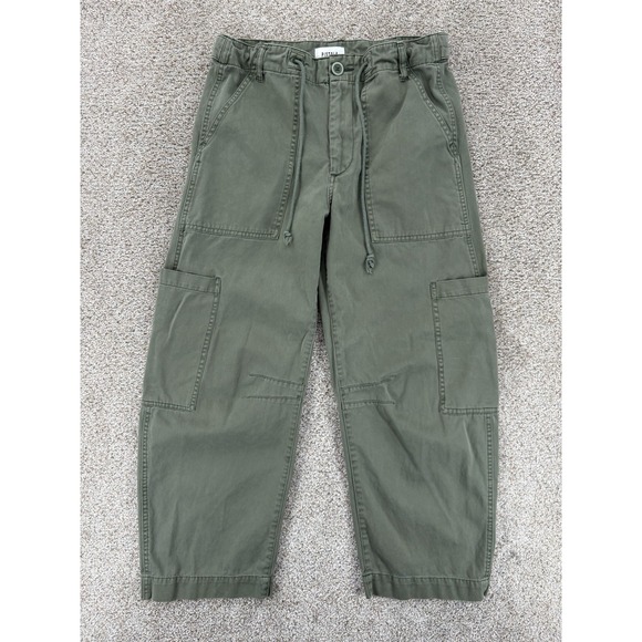 pistola Pants - Pistola Sabrina Curved Utility Pants in Meadow Women's 27 Green Barrel Leg Twill